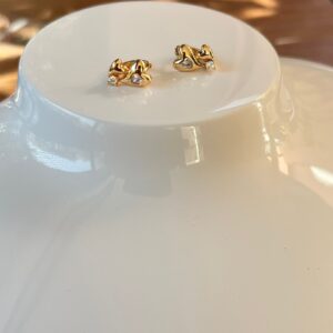 A18632 ARETE CHICO 2 CORAZONES 18K