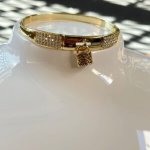 B14001 BRAZALETE CON MINI CANDADO 14K 60MM