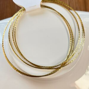 B14010 BRAZALETE DELGADO JUEGO 5 PIEZAS 14K 62MM