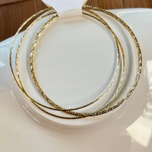 B14011 BRAZALETE JUEGO 3 PIEZAS 14K 60MM