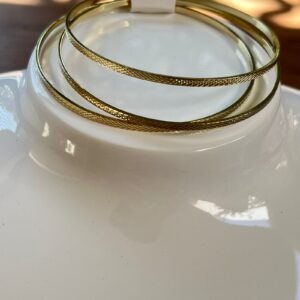 B14004 BRAZALETE CON LINEAS DE 3 PIEZAS 14K 62MM