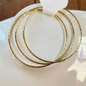 B14006 BRAZALETE DELGADO DE 3 PIEZAS 14K 62MM