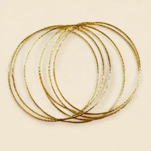 B14005 BRAZALETE DELGADO DE 5 PIEZAS 14K 62MM