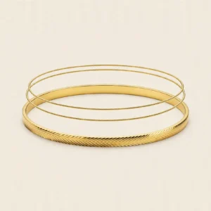 B14008 BRAZALETE GRUESO 2 PIEZAS DELGADA 14K 62MM