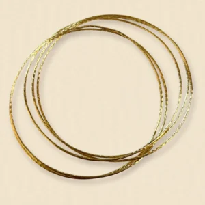 B14010 BRAZALETE DELGADO JUEGO 5 PIEZAS 14K 62MM