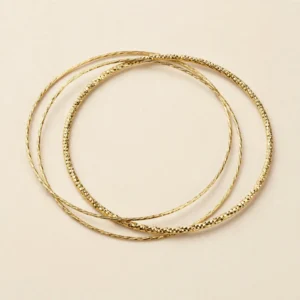 B14011 BRAZALETE JUEGO 3 PIEZAS 14K 60MM