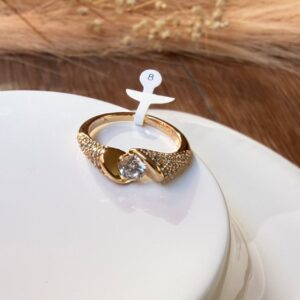 18075 ANILLO CON PIEDRA Y BRILLOS 18K