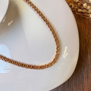 C18236 CADENA SEMI DELGADA ESLABON TEJIDO CHINO 50 cms