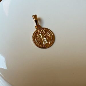 D18032 DIJE MEDALLA DE SAN BENITO 1CM DE DIAMETRO