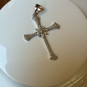 DR007 DIJE CRUZ CON KRYSTALES PEQUEÑOS