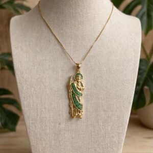 D14011 DIJE SAN JUDAS TADEO KRYSTALES PEQUEÑOS VERDES