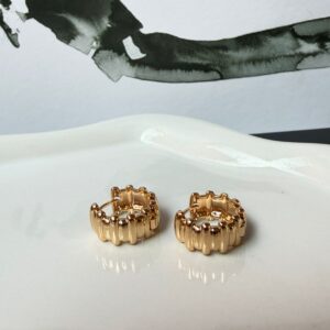 A18847 ARETE DE ARO APILADO 18K