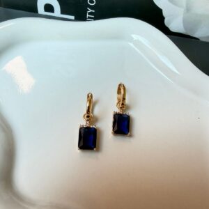 A18820 ARETE CON PIEDRA AZUL 18K