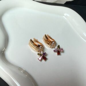 A18815 ARETE CON PIEDRAS DE COLORES 18K