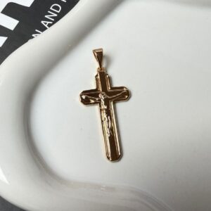 D18042 DIJE DE CRUCIFIJO 3.5X2CM 18K