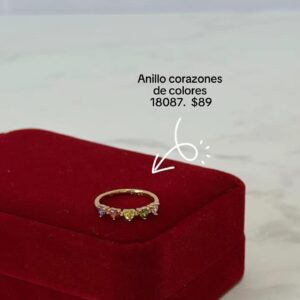 18087 ANILLO CON PIEDRAS DE COLORES 18K