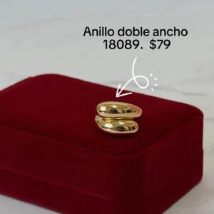 18089 ANILLO DE DOBLE BANDA ANCHA 18K