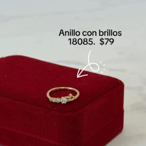 18085 ANILLO CON BRILLOS 18K