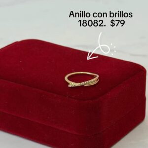 18082 ANILLO CON BRILLOS 18K