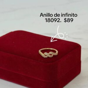 18092 ANILLO DE INFINITO CON BRILLOS 18K