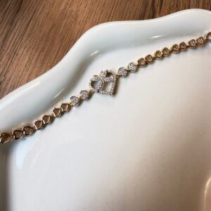 P18362 PULSERA DE CORAZONES Y MARIPOSA 17+2CM 18K