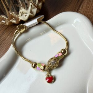 P14045 PULSERA TIPO PANDORA 19CM 14K