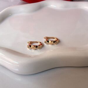 A18923 ARETE CON 2 BRILLOS 18K