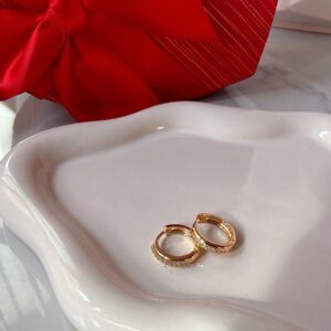 A18914 ARETE CON LINEA DE BRILLOS 18K