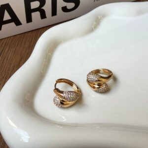 A18885 ARETE TIPO GOTA CON BRILLO 18K