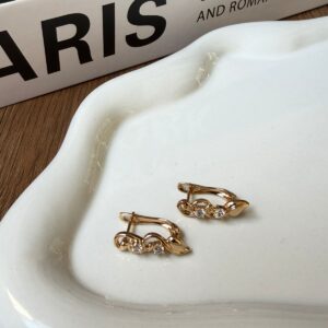 A18899 ARETE DE ARO CON CIRCONITA 18K