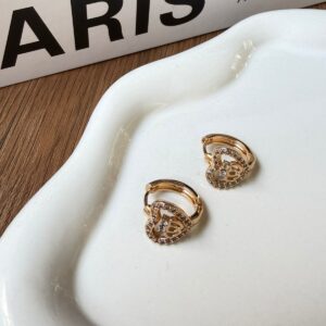 A18881 ARETE DE CORAZON CON BRILLOS 18K