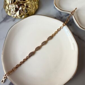 P18403 PULSERA CON BRILLOS 17+2CM 18K