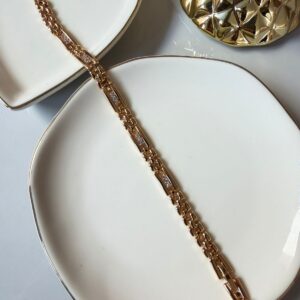 P18404 PULSERA CON PIEDRAS INCRUSTADAS 17+2CM 18K