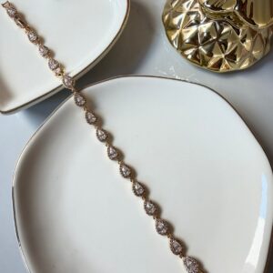 P18380 PULSERA CON CRISTALES 17+2CM 18K