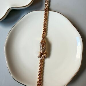 P18432 PULSERA CON IMAGEN DE LA VIRGEN DE GUADALUPE 17CM 18K