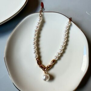 P18413 PULSERA DE CUENTAS DE PERLAS 17+3CM 18K