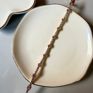 P18433 PULSERA CON CIRCONIAS 17+2CM 18K