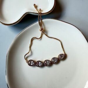 P18429 PULSERA CIRCONIAS 26CM 18K