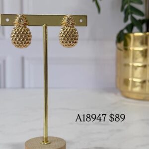 A18947 ARETE FORMA DE PIÑA 18K