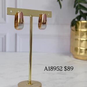 A18952 ARETE ARO GRUESO TRICOLOR 18K