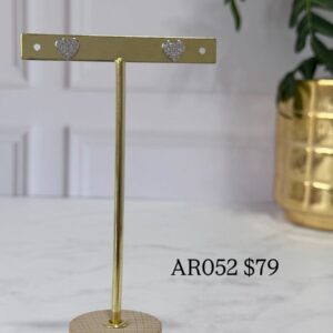 AR052 ARETE CHICO CON BRILLOS RODIO