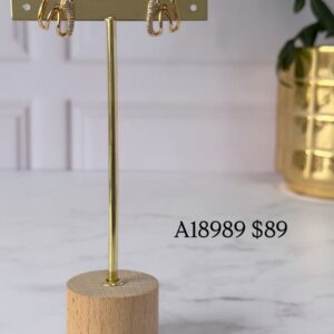 A18989 ARETE FORMA DE SEPRIENTE CON BRILLOS 18K