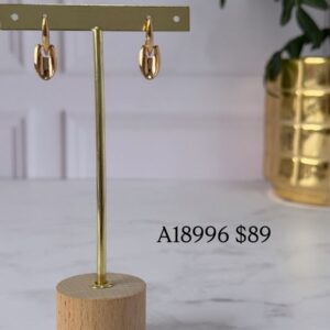 A18996 ARETE DISEÑO MEDIA GOTA 18K