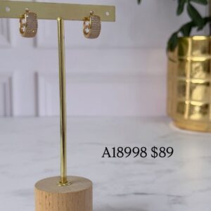 A18998 ARETE CON BRILLOS 18K