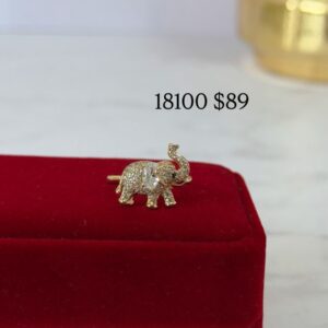 18100 ANILLO CON IMAGEN DE ELEFANTE CON BRILLOS 18K