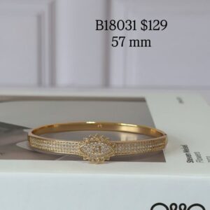 B18031 BRAZALETE OJO TURCO CON BRILLOS 57MM 18K