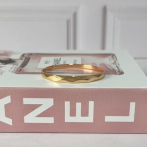 B18035 BRAZALETE DE NIÑA CON LINEAS DE ROMBOS 18K 54MM