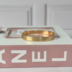 B18036 BRAZALETE CON LINEAS 60MM 18K