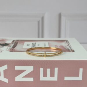 B18042 BRAZALETE DE NIÑA CON DIJE DE CRUZ 54MM 18K