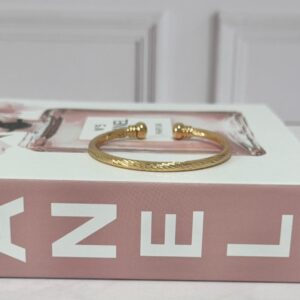 B18049 BRAZALETE ABIERTO GRABADO 57MM 18K